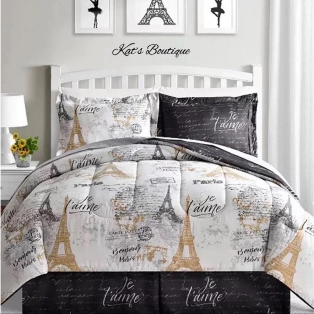 Fairfield Square Collection France/Paris 8-Pc. Reversible KING Comforter Set
